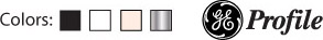 Black, white, bisque and  stainless steel GE Profile Microwaves